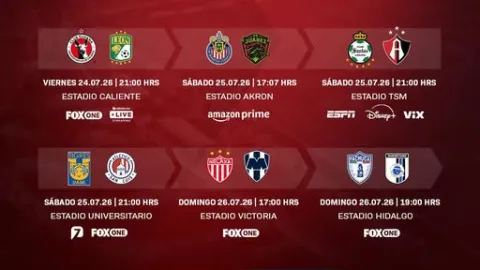 ¡No te lo pierdas! Liga MX Apertura 2026: Dónde y Cuándo Ver los 7 Partidos Restantes de la Jornada 2